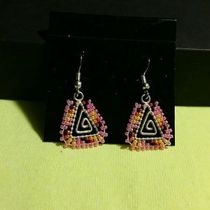 Beaded Ear Rings,Sterling Silver