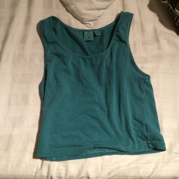 Bp green crop tank top