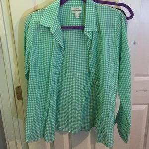 J Crew mint button down