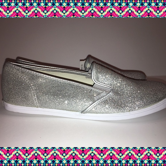 glitter vans womens slip ons