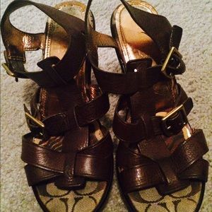 Authentic Coach brown sandals in size 7.5