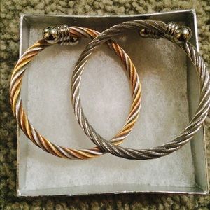 Stylish two-tone bracelets