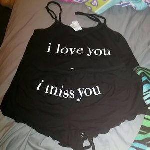 "I love you"/"I miss you" Pajama Set