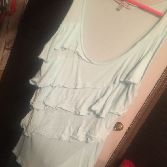 Ruffle mint tank top