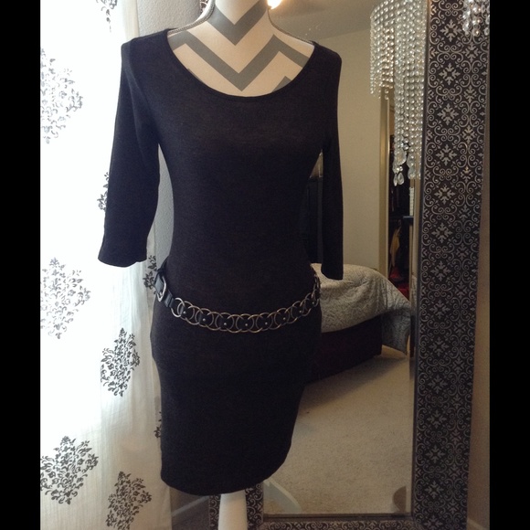 Charcoal color dress. - Picture 2 of 4