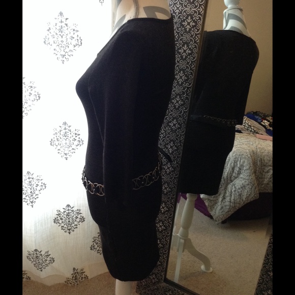 Charcoal color dress. - Picture 3 of 4