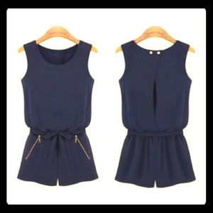 Dark Blue Elegant Romper/Jumpsuit