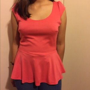 Peachy pick peplum shirt