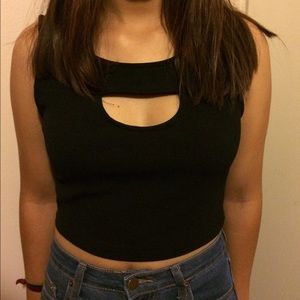 Black crop top