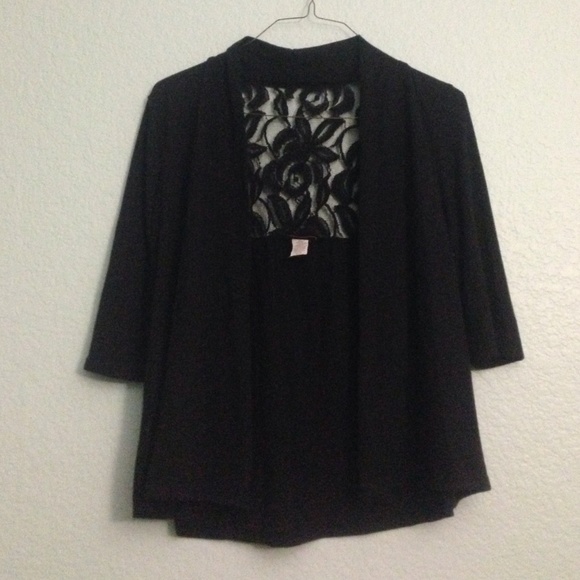 ♦️traded♦️Lace Black Sweater