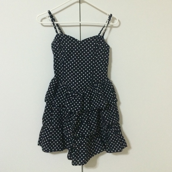 Fitted Corset Type Navy Dress