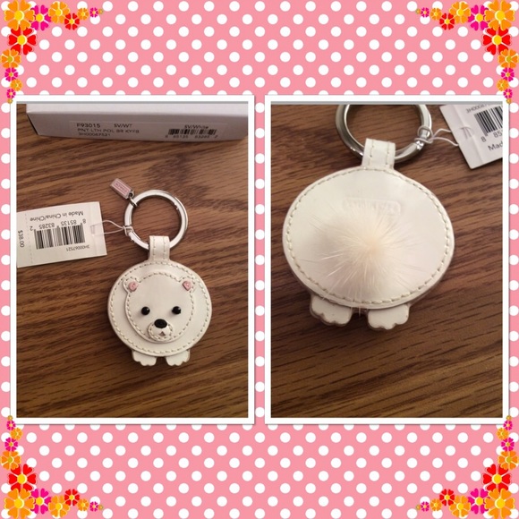Coach F93015 POLAR BEAR LEATHER so cute 🎀