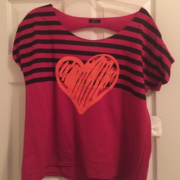 Pink cut up back top
