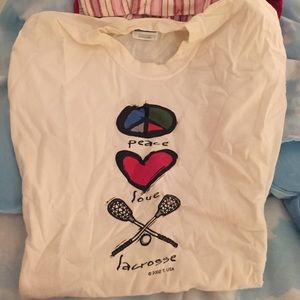 Peace love lacrosse shirt barely worn