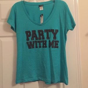 XL teal vneck