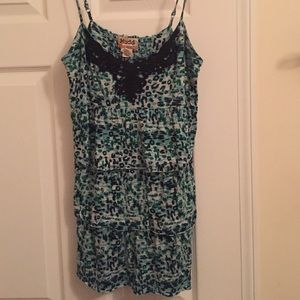 L leopard print layered tank