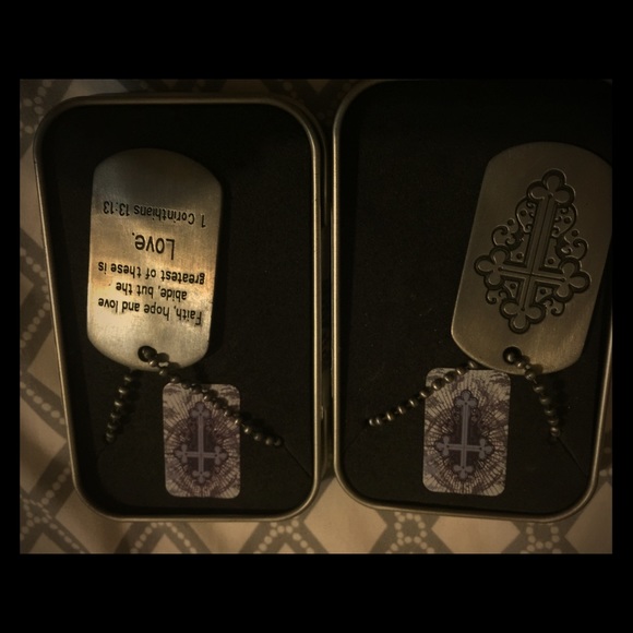 Savior steel dog tag necklace