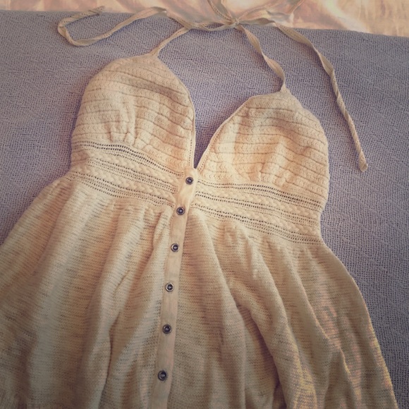 Tan knit halter top