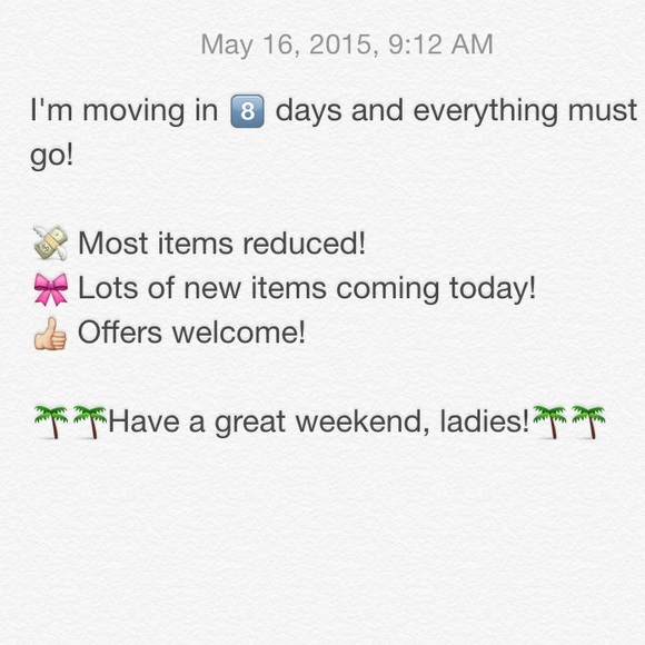 Moving sale!