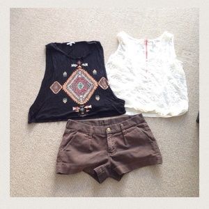 7 For All Mankind corduroy brown shorts