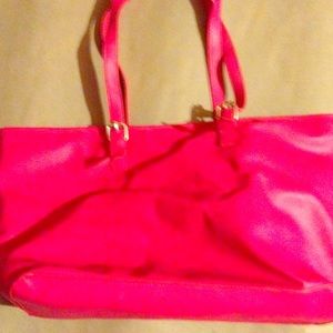 Hot pink with orange inside Cato purse