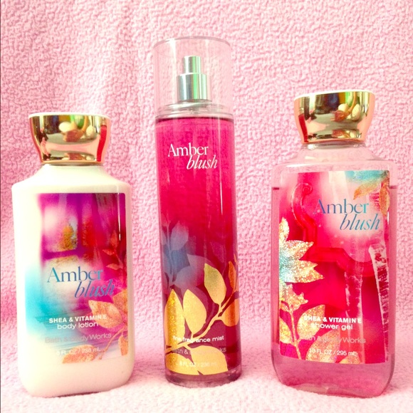 Bath and Body Works Amber Blush set