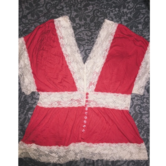 Coral lace top
