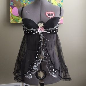 Victoria secret black baby doll.