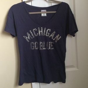 loose Pink University of Michigan top