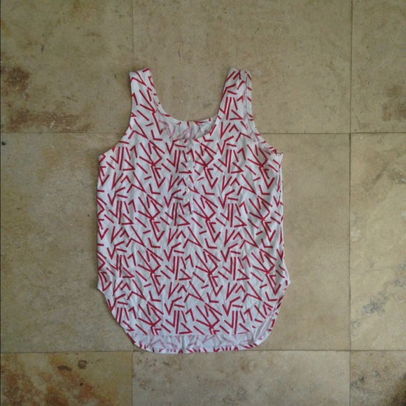 vintage print tank top