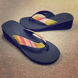 Speed Wedge Flip Flops- Sz 9