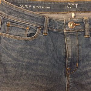 LOFT Super Skinny Light Blue Jeans (28 / 6p)