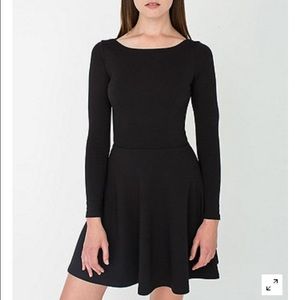 Black long sleeve American apparel skater dress