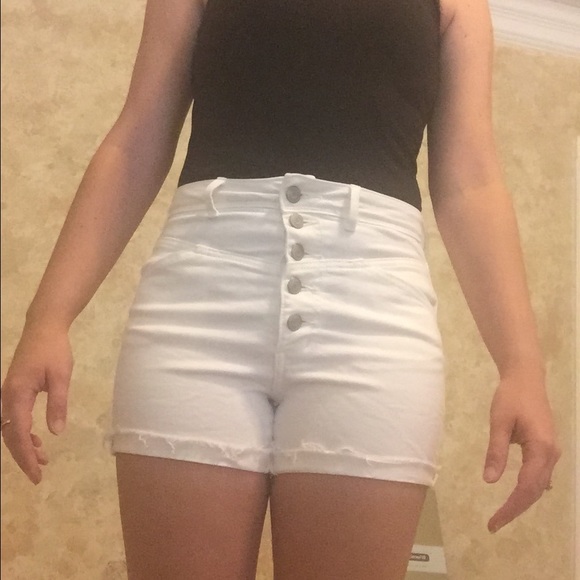 American Eagle high waisted stretch button front