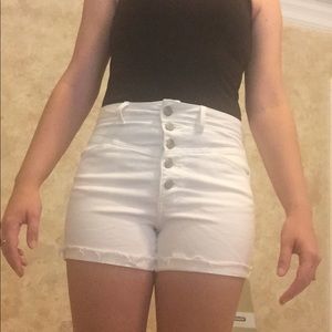 American Eagle high waisted stretch button front