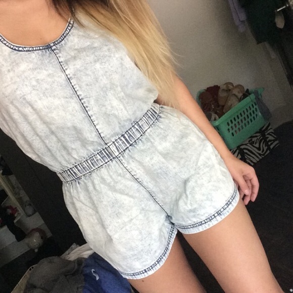 Denim Romper