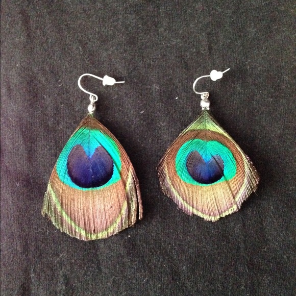 Peacock Feather Earrings