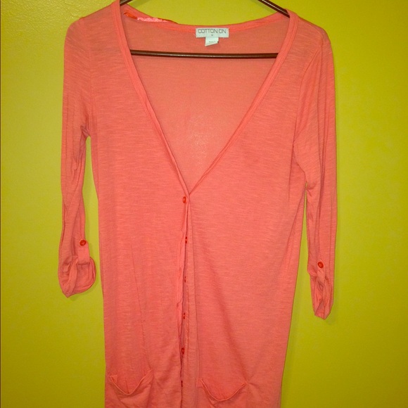 2 cotton on cardigan corral(medium) & grey (large)