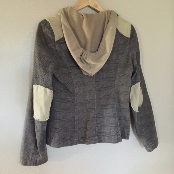 Stylish Brown and Beige Hooded Jacket / Blazer - Picture 3 of 3