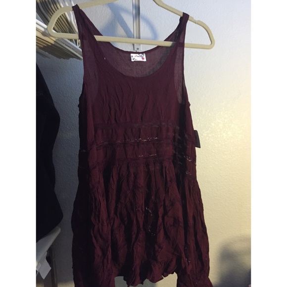 Free People Maroon Slip Dress