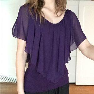 Dark purple blouse top