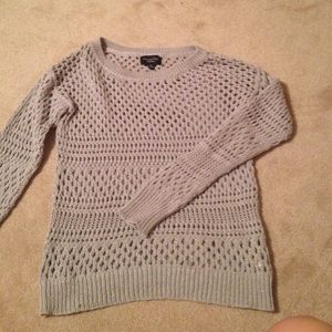American eagle grey cable knit sweater