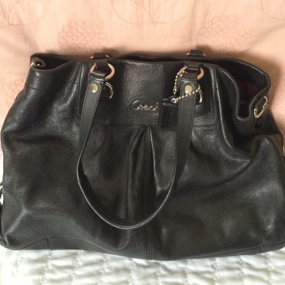 New Black Coach Shoulder Bag