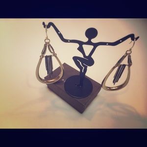 Silpada Earrings in Brass/Black. NWOT