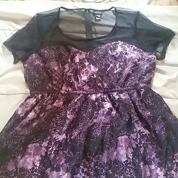 Torrid peplum sweetheart mesh top