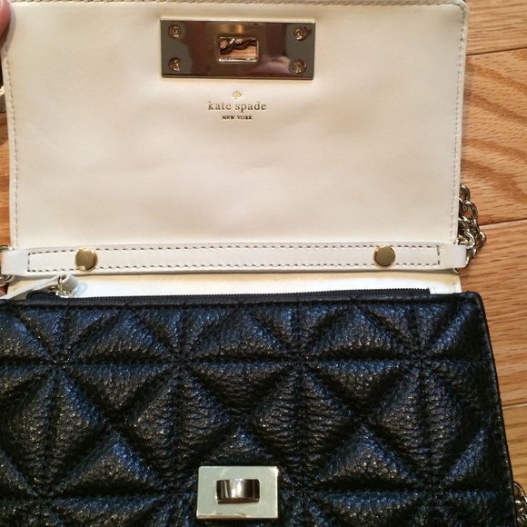 Kate spade black quilted clutch/cross body bag - Picture 2 of 2