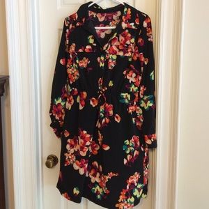 Black dress with flowers