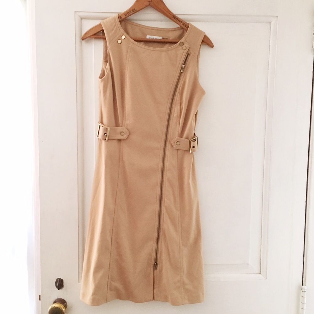 Calvin Klein Camel A Line Dress
