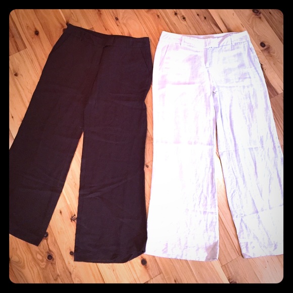 Brown and khaki linen dress pants