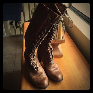 Vintage Brown Leather Boots size 9